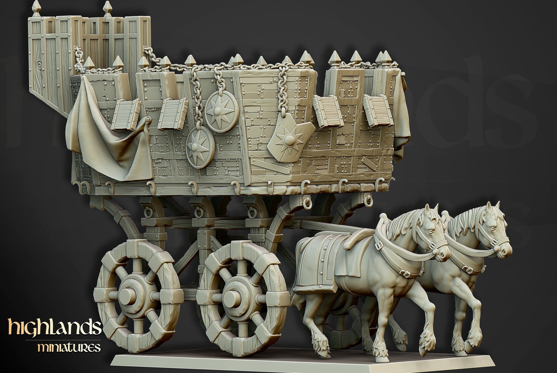 Miniatura Carromato de Guerra Imperio resina 28mm sin pintar - Drakholm