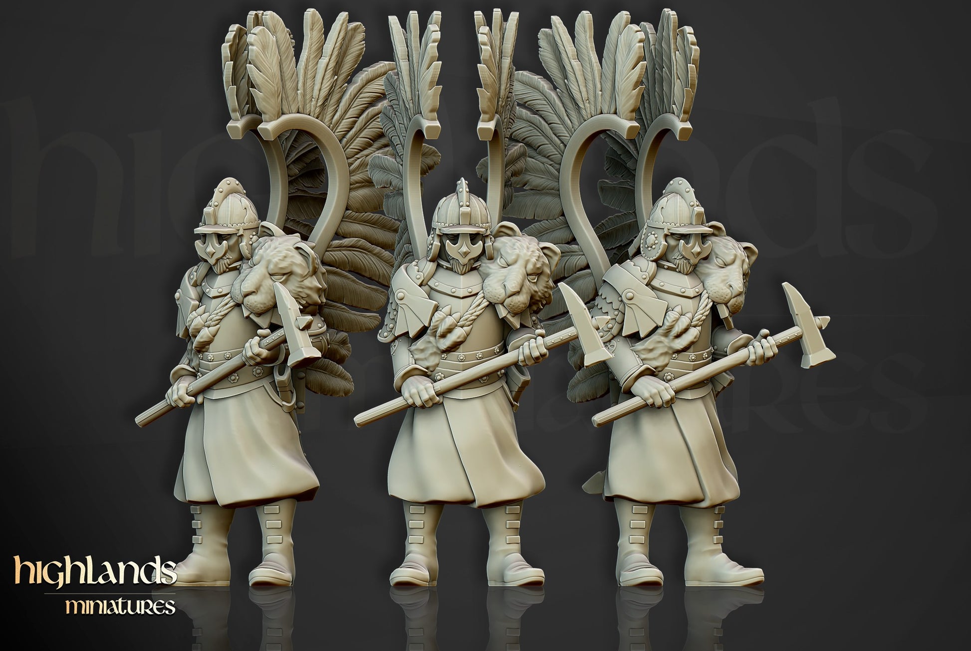 Miniatura Húsares Alados a Pie Imperio resina 28mm sin pintar - Drakholm