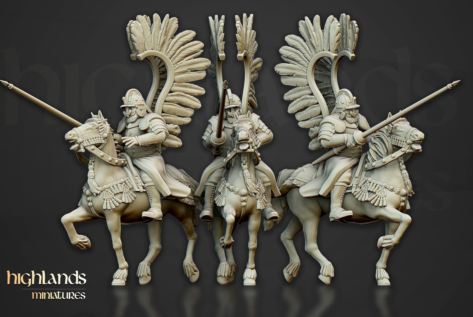 Miniatura Húsares Alados Imperio resina 28mm sin pintar - Drakholm