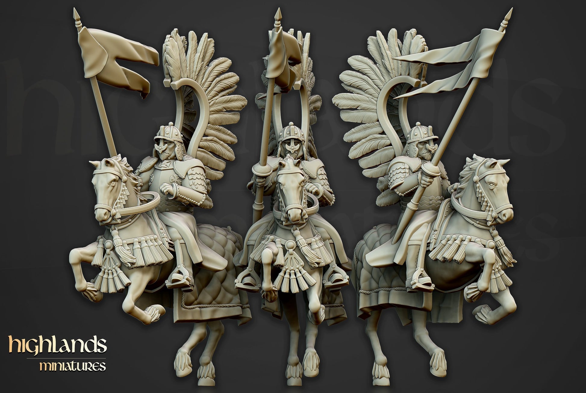 Miniatura Húsares Alados Imperio resina 28mm sin pintar - Drakholm