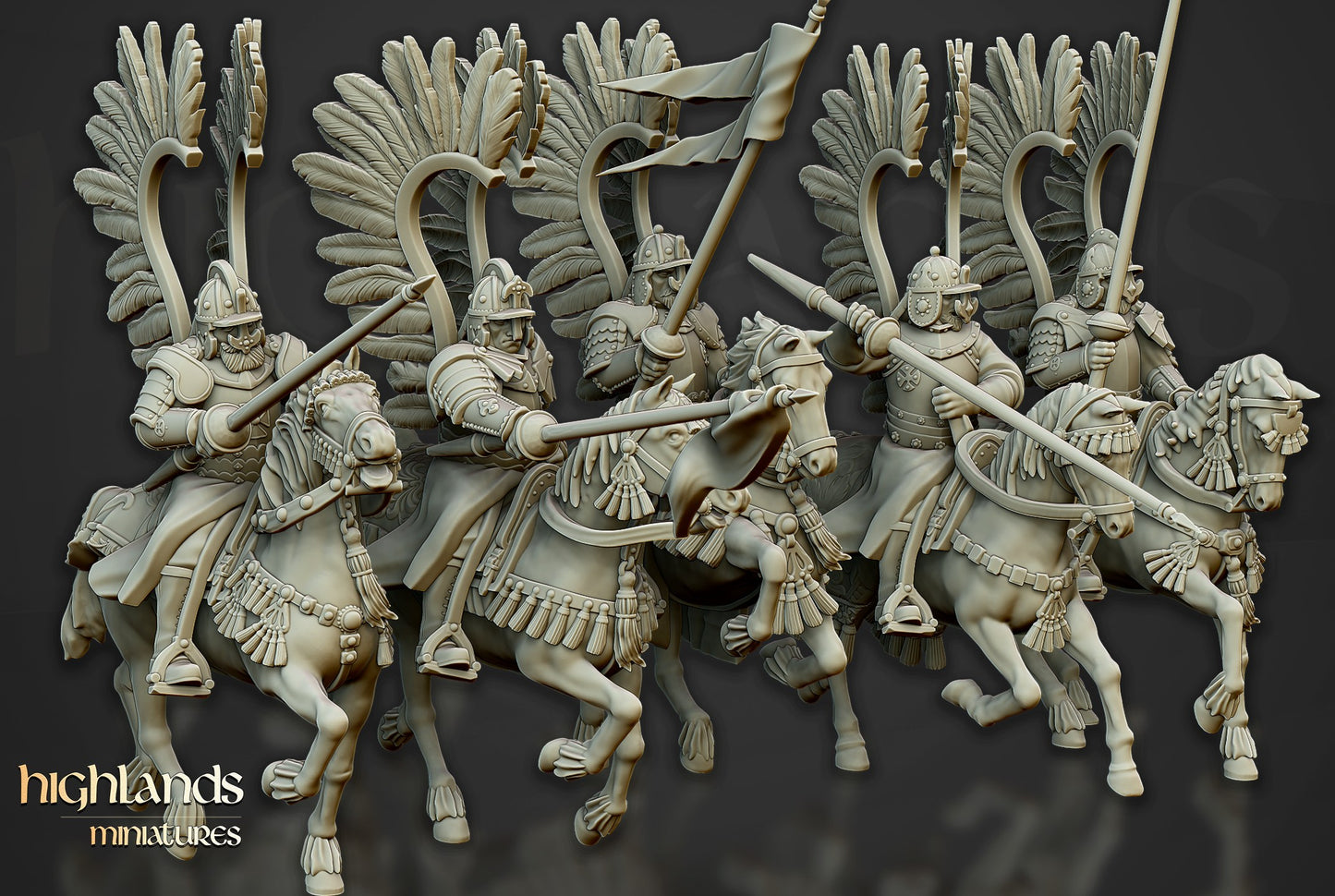 Miniatura Húsares Alados Imperio resina 28mm sin pintar - Drakholm