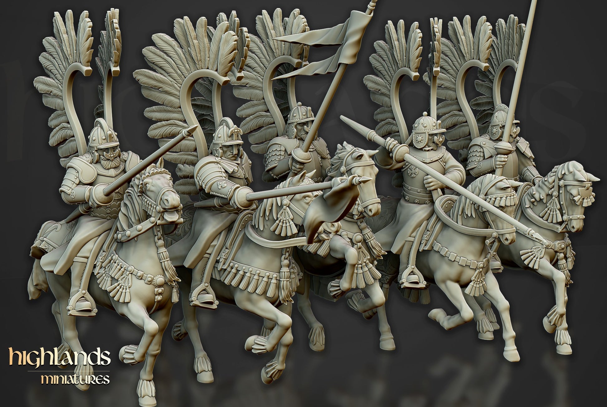 Miniatura Húsares Alados Imperio resina 28mm sin pintar - Drakholm