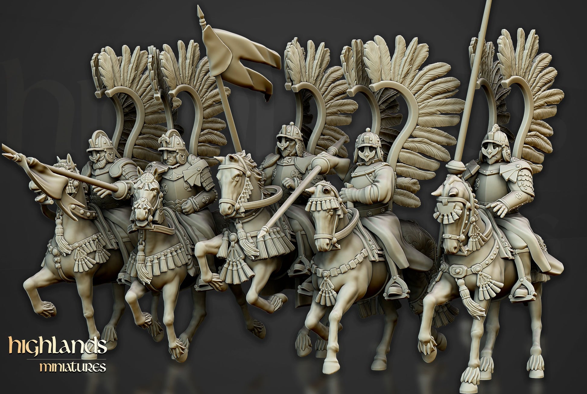 Miniatura Húsares Alados Imperio resina 28mm sin pintar - Drakholm