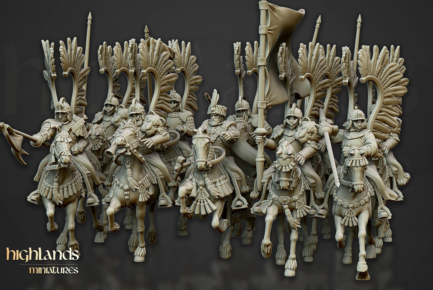 Miniatura Húsares Alados Imperio resina 28mm sin pintar - Drakholm