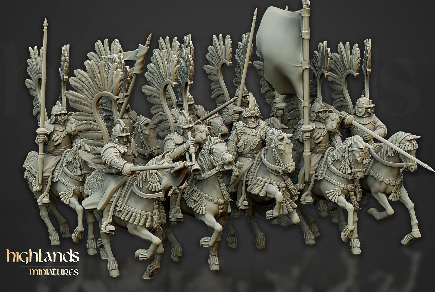 Miniatura Húsares Alados Imperio resina 28mm sin pintar - Drakholm