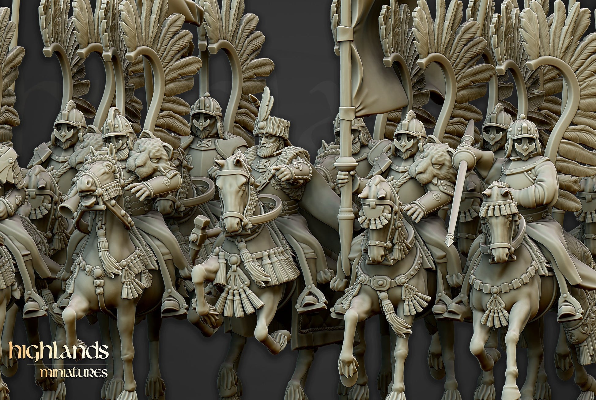 Miniatura Húsares Alados Imperio resina 28mm sin pintar - Drakholm