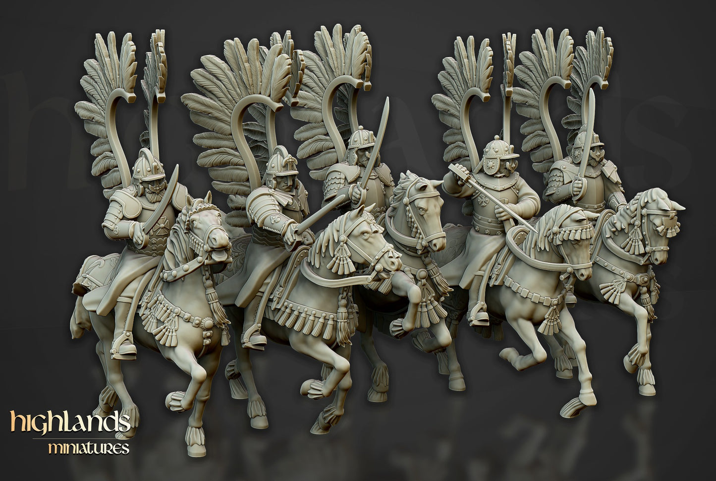 Miniatura Húsares Alados Imperio resina 28mm sin pintar - Drakholm