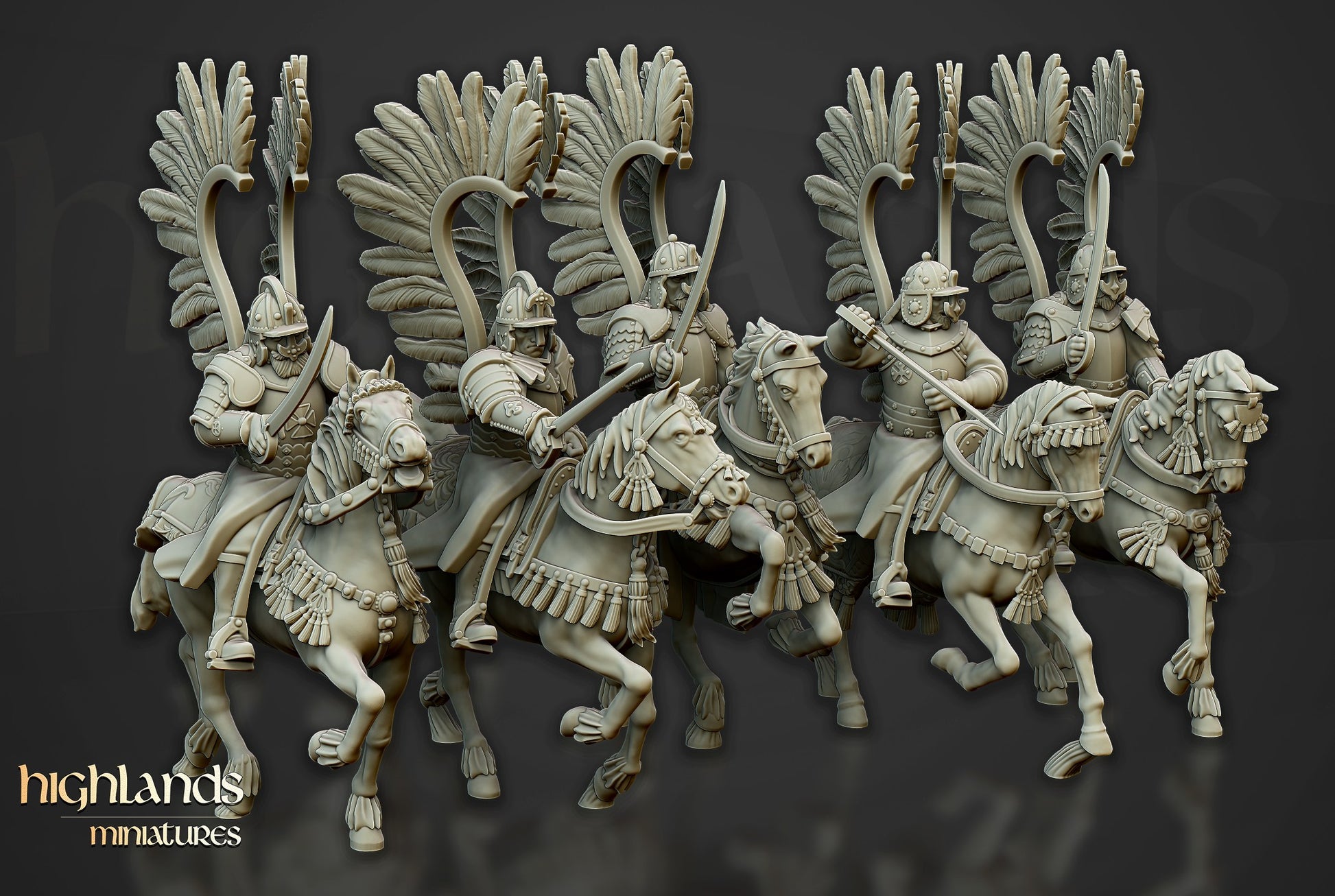 Miniatura Húsares Alados Imperio resina 28mm sin pintar - Drakholm