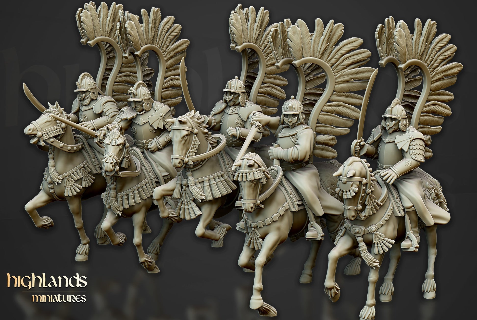 Miniatura Húsares Alados Imperio resina 28mm sin pintar - Drakholm