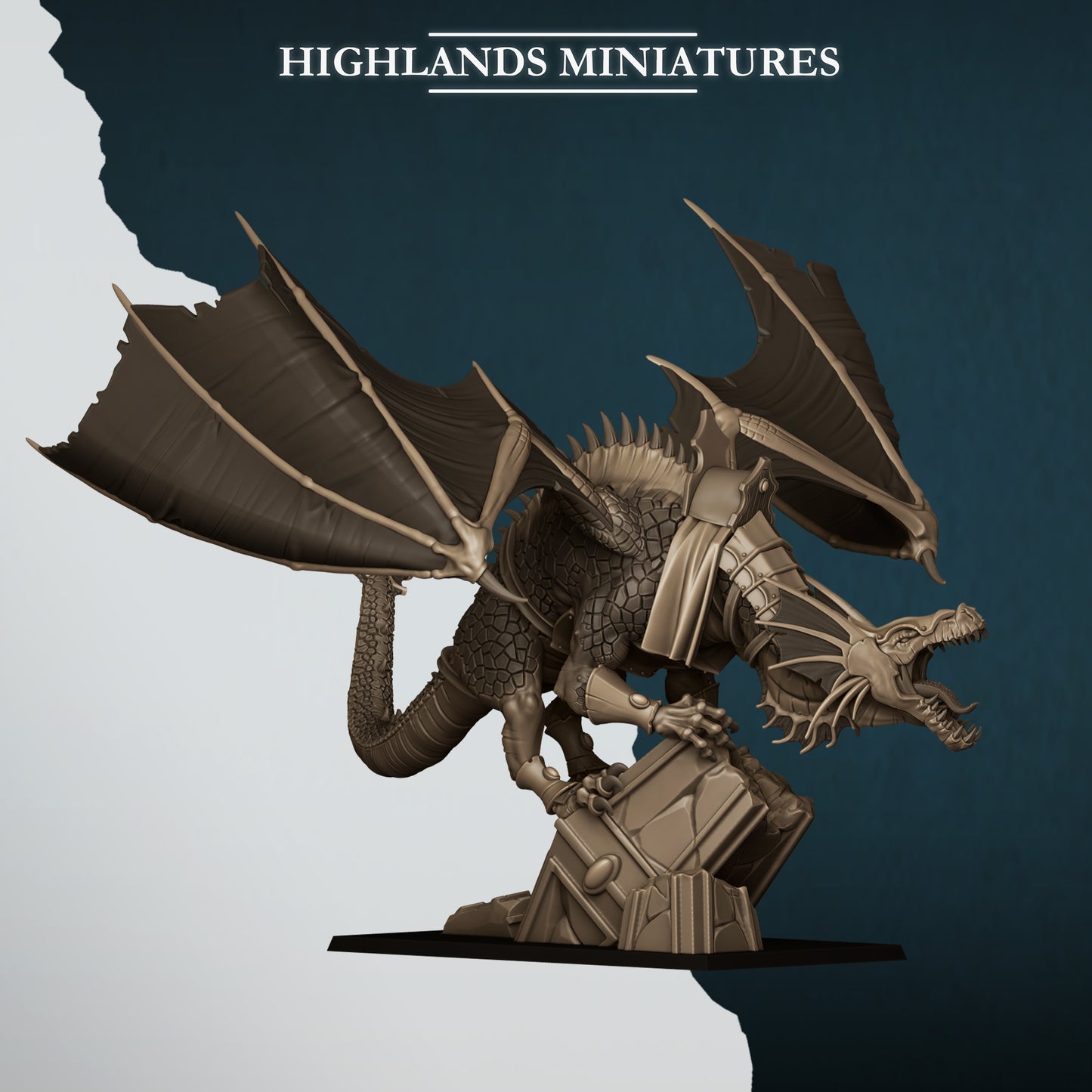 Miniatura Dragón Egeo Altos Elfos resina 28mm sin pintar - Drakholm