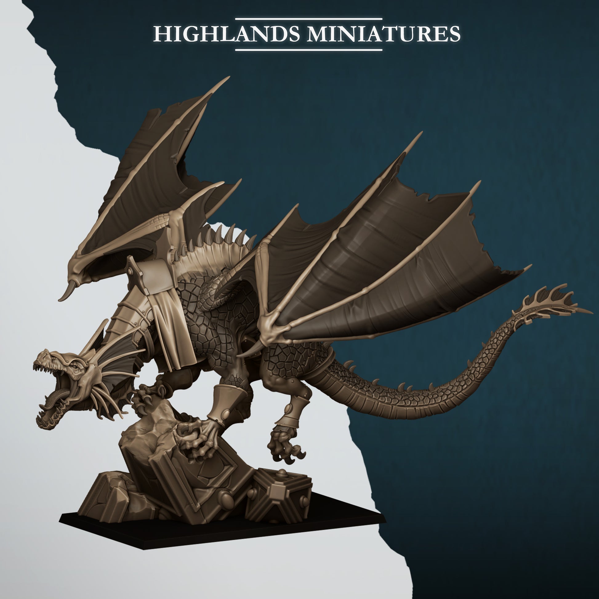 Miniatura Dragón Egeo Altos Elfos resina 28mm sin pintar - Drakholm