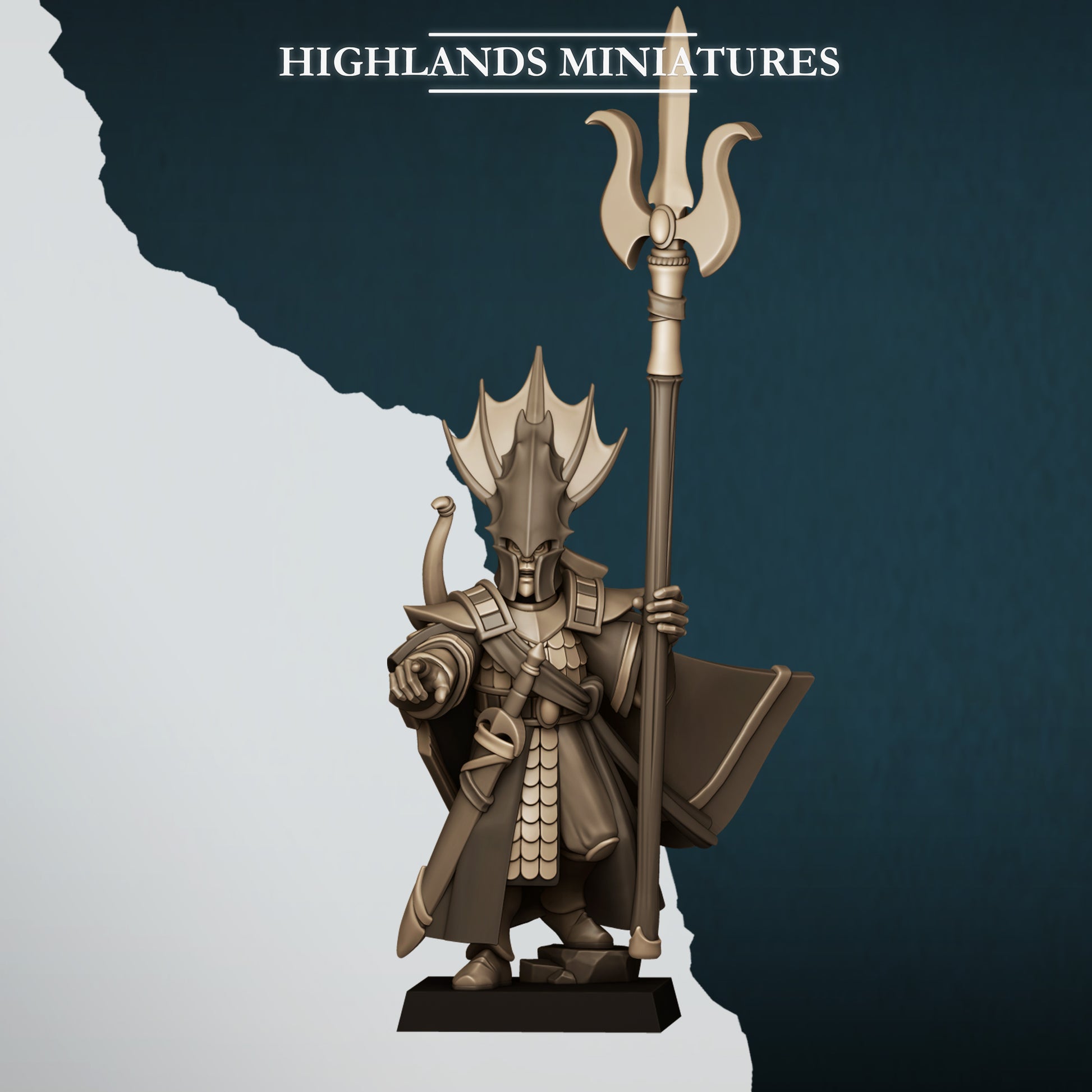 Miniatura Señor del Mar Altos Elfos resina 28mm sin pintar - Drakholm