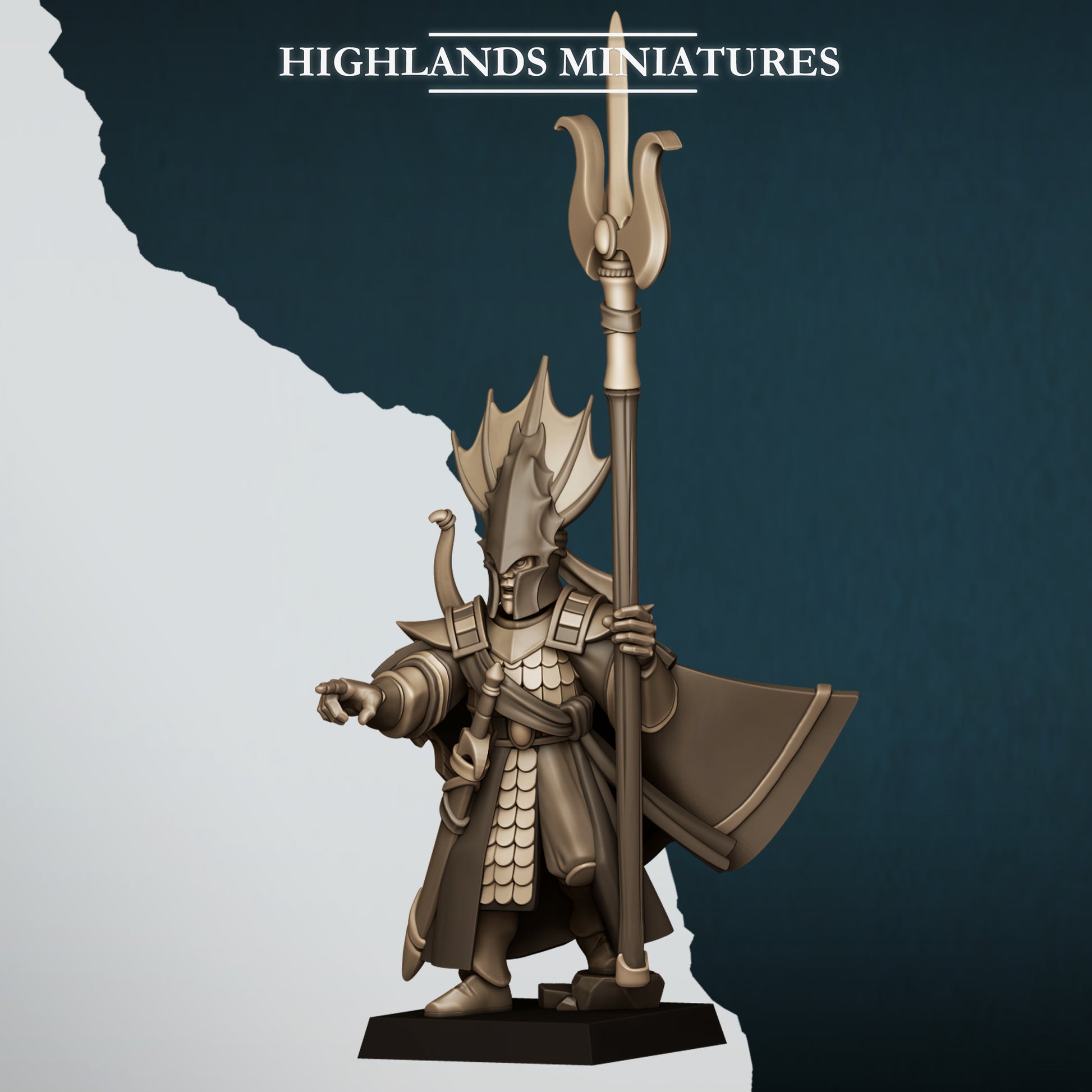 Miniatura Señor del Mar Altos Elfos resina 28mm sin pintar - Drakholm
