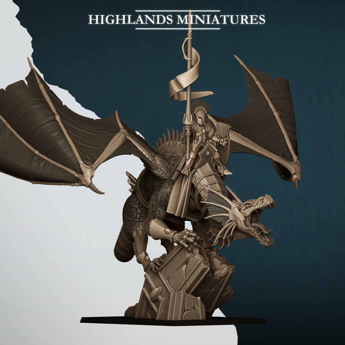 Miniatura Príncipe en Dragón Altos Elfos resina 28mm sin pintar - Drakholm