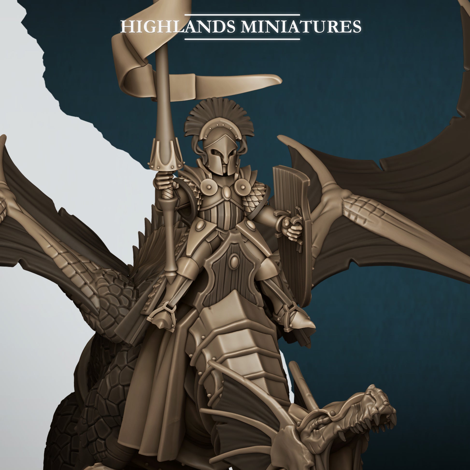 Miniatura Príncipe en Dragón Altos Elfos resina 28mm sin pintar - Drakholm