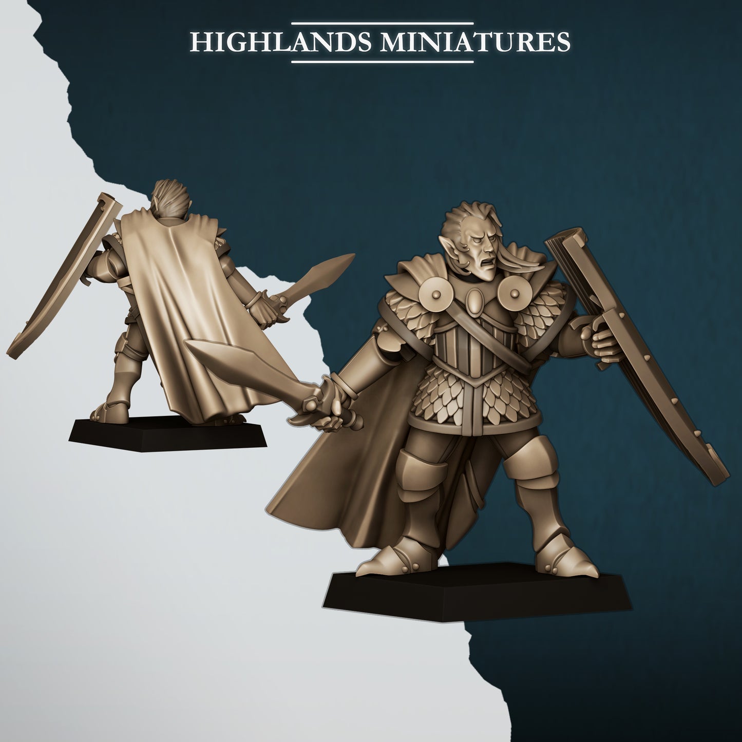 Miniatura Príncipe a Pie Altos Elfos resina 28mm sin pintar - Drakholm