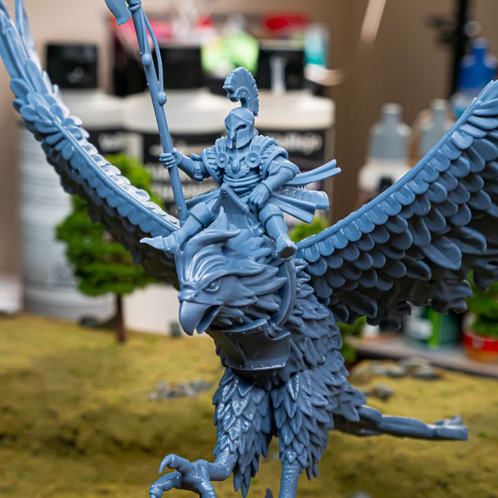Miniatura Señor en Fénix Altos Elfos resina 28mm sin pintar - Drakholm