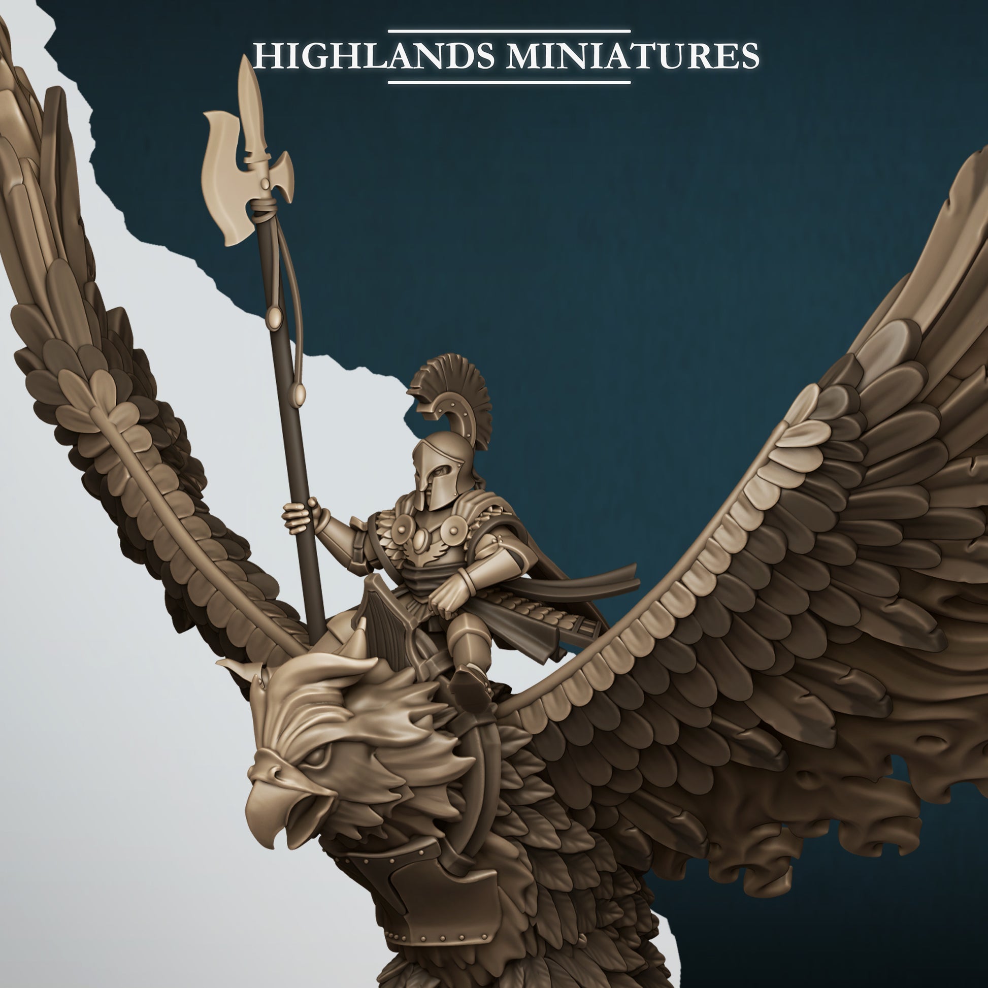 Miniatura Señor en Fénix Altos Elfos resina 28mm sin pintar - Drakholm