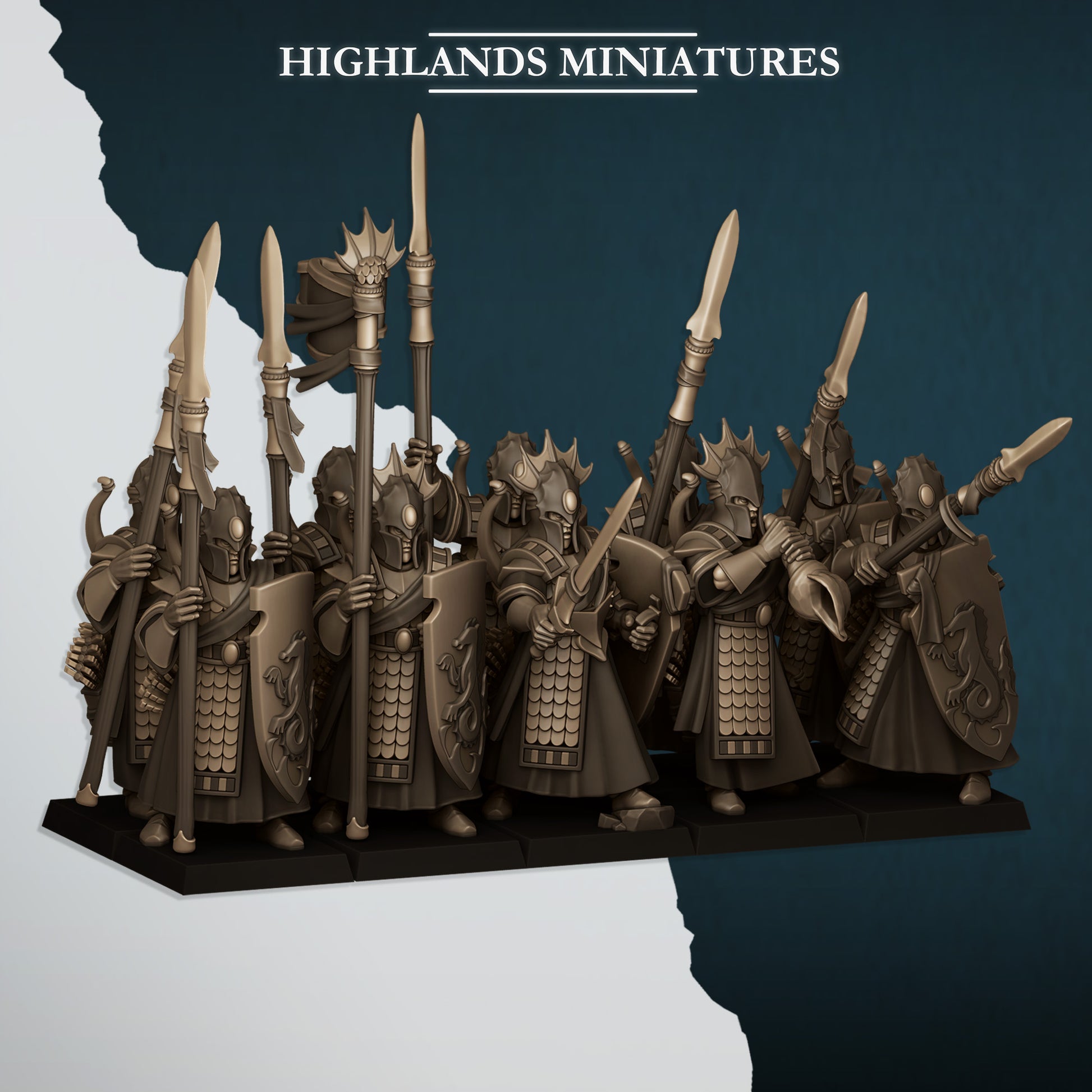 Miniatura Guardia del Mar Altos Elfos resina 28mm sin pintar - Drakholm