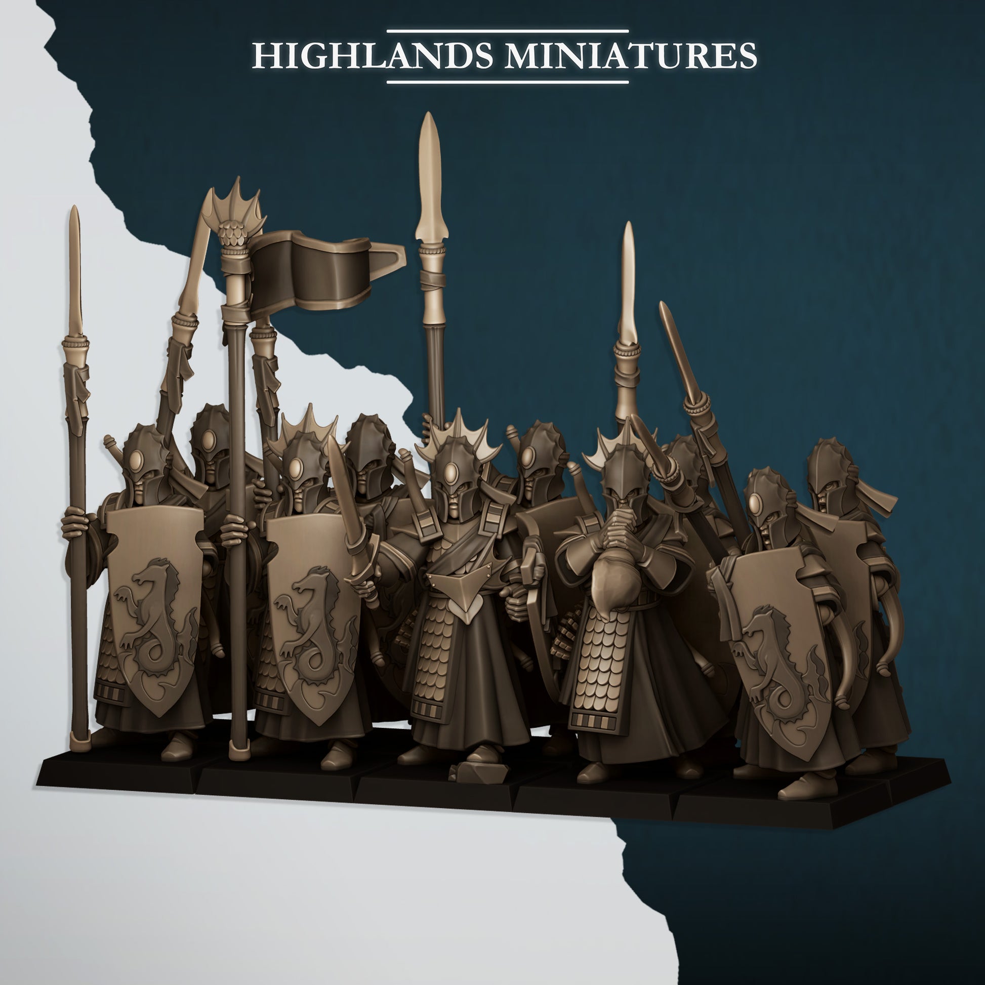 Miniatura Guardia del Mar Altos Elfos resina 28mm sin pintar - Drakholm