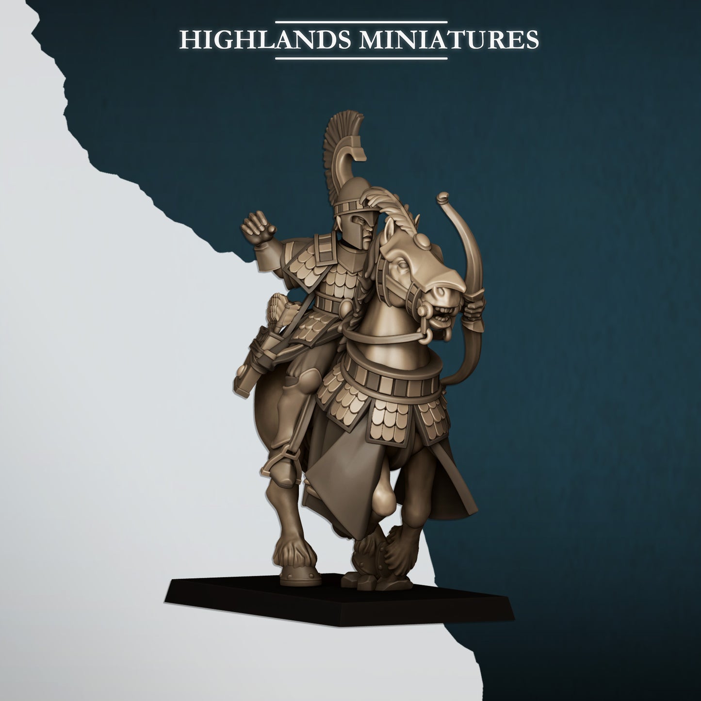 Miniatura Hippeis con Arcos Altos Elfos resina 28mm sin pintar - Drakholm