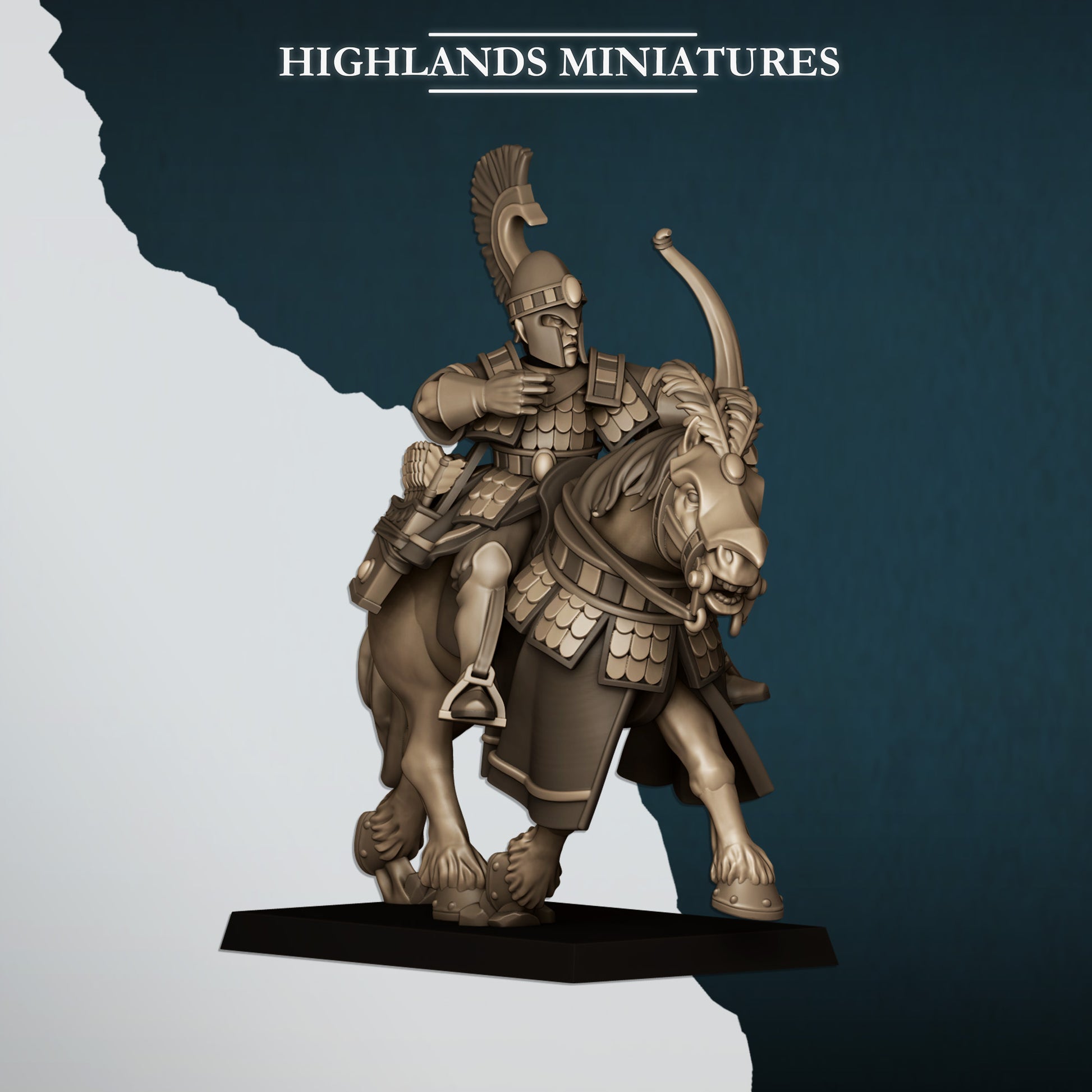Miniatura Hippeis con Arcos Altos Elfos resina 28mm sin pintar - Drakholm
