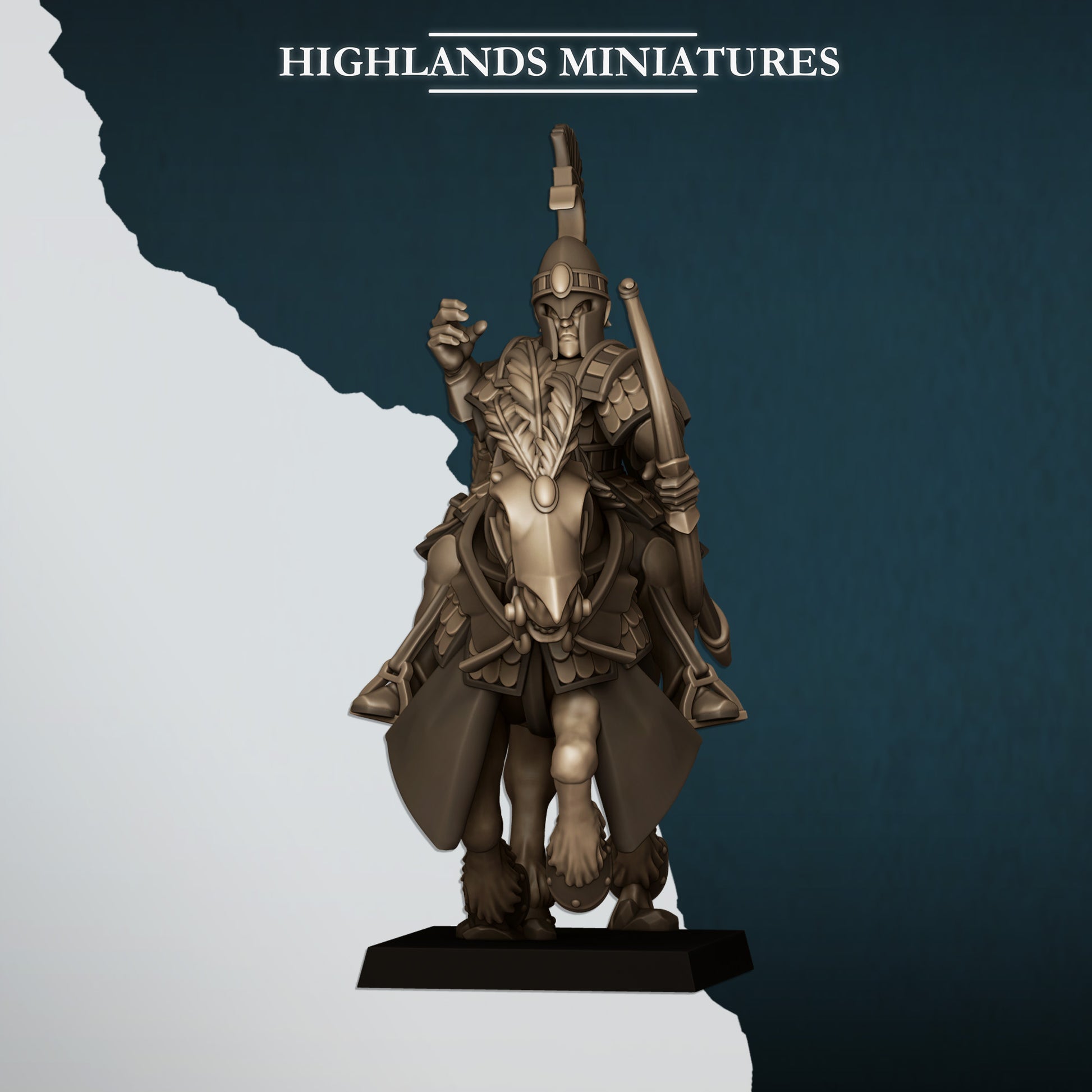 Miniatura Hippeis con Arcos Altos Elfos resina 28mm sin pintar - Drakholm