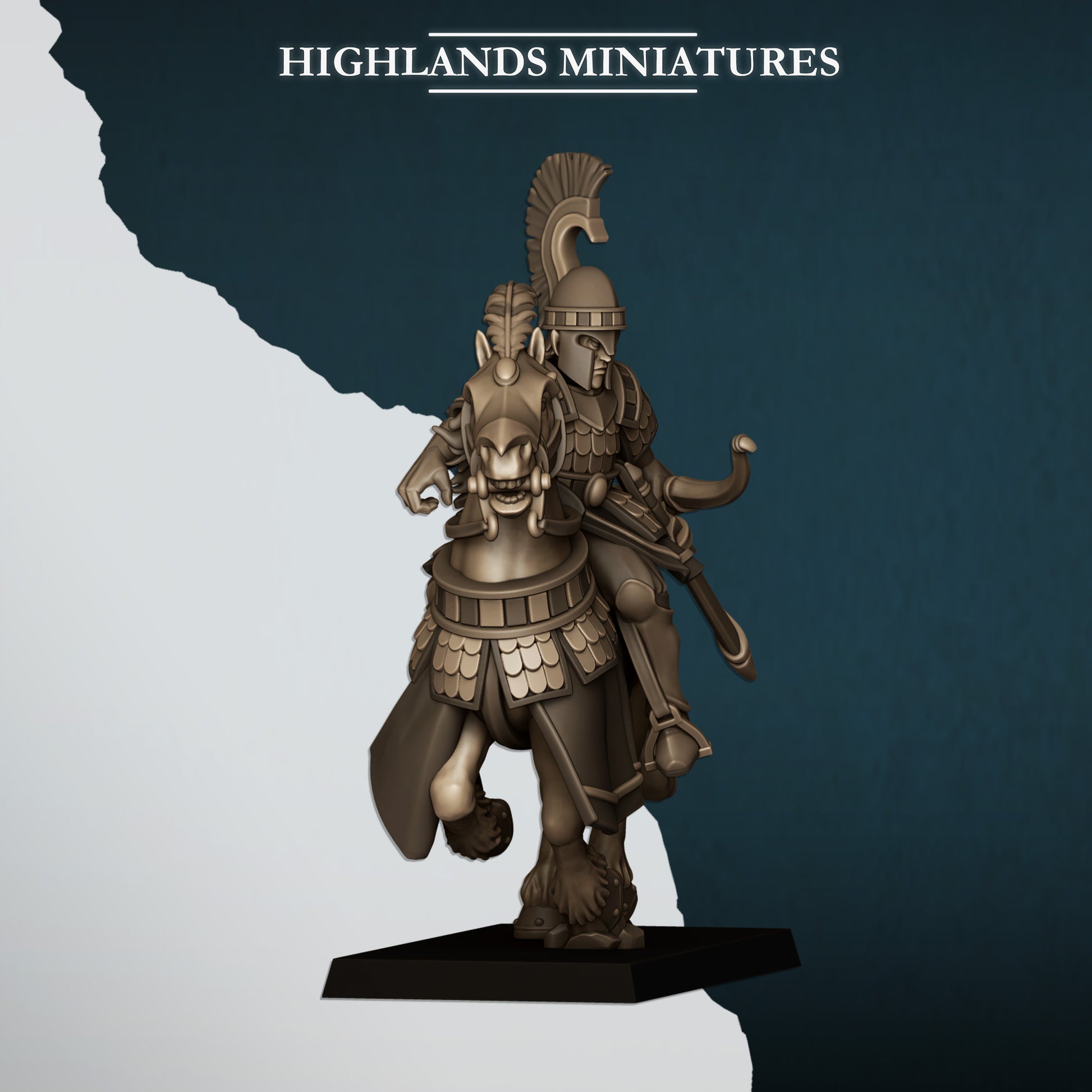Miniatura Hippeis con Arcos Altos Elfos resina 28mm sin pintar - Drakholm