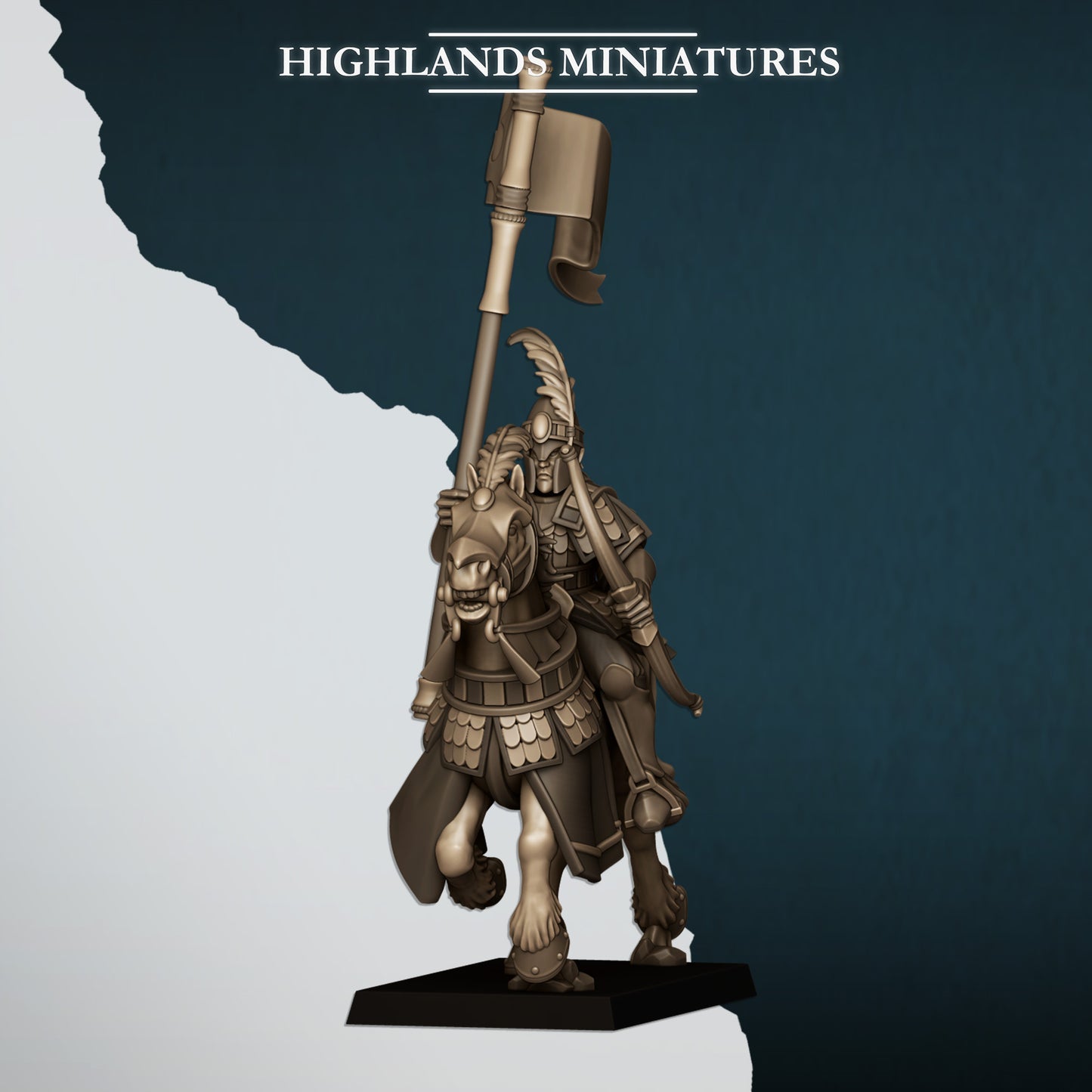 Miniatura Hippeis con Arcos Altos Elfos resina 28mm sin pintar - Drakholm