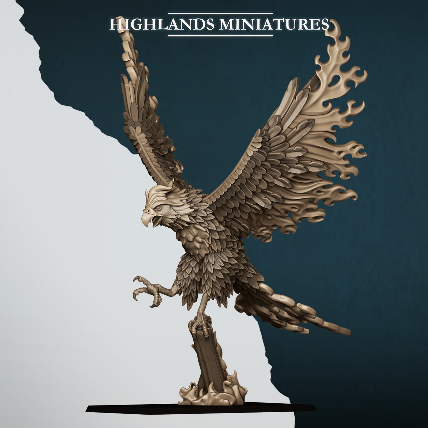 Miniatura Fénix de Fuego Altos Elfos resina 28mm sin pintar - Drakholm