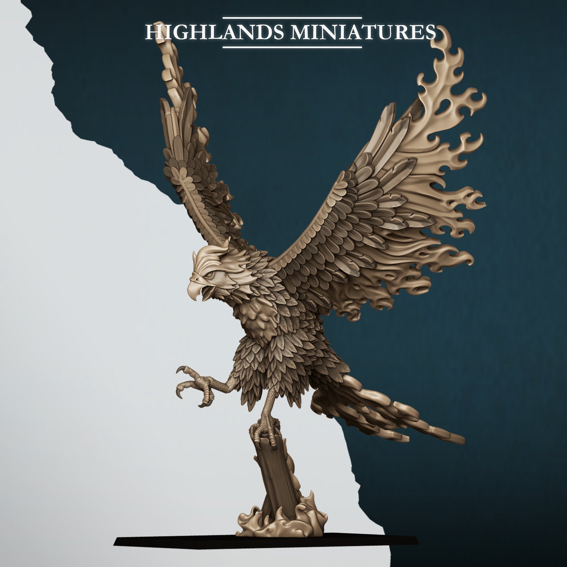 Miniatura Fénix de Fuego Altos Elfos resina 28mm sin pintar - Drakholm