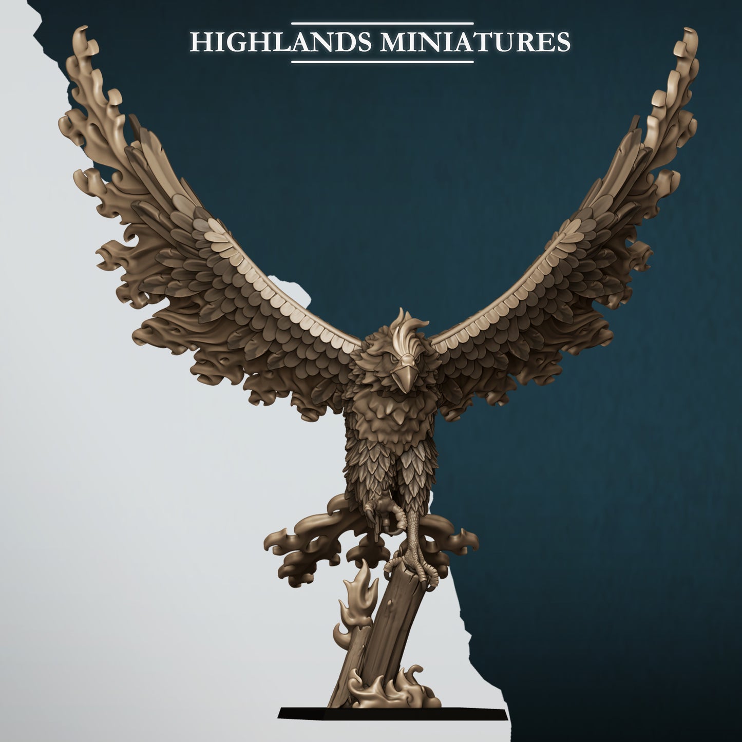 Miniatura Fénix de Fuego Altos Elfos resina 28mm sin pintar - Drakholm
