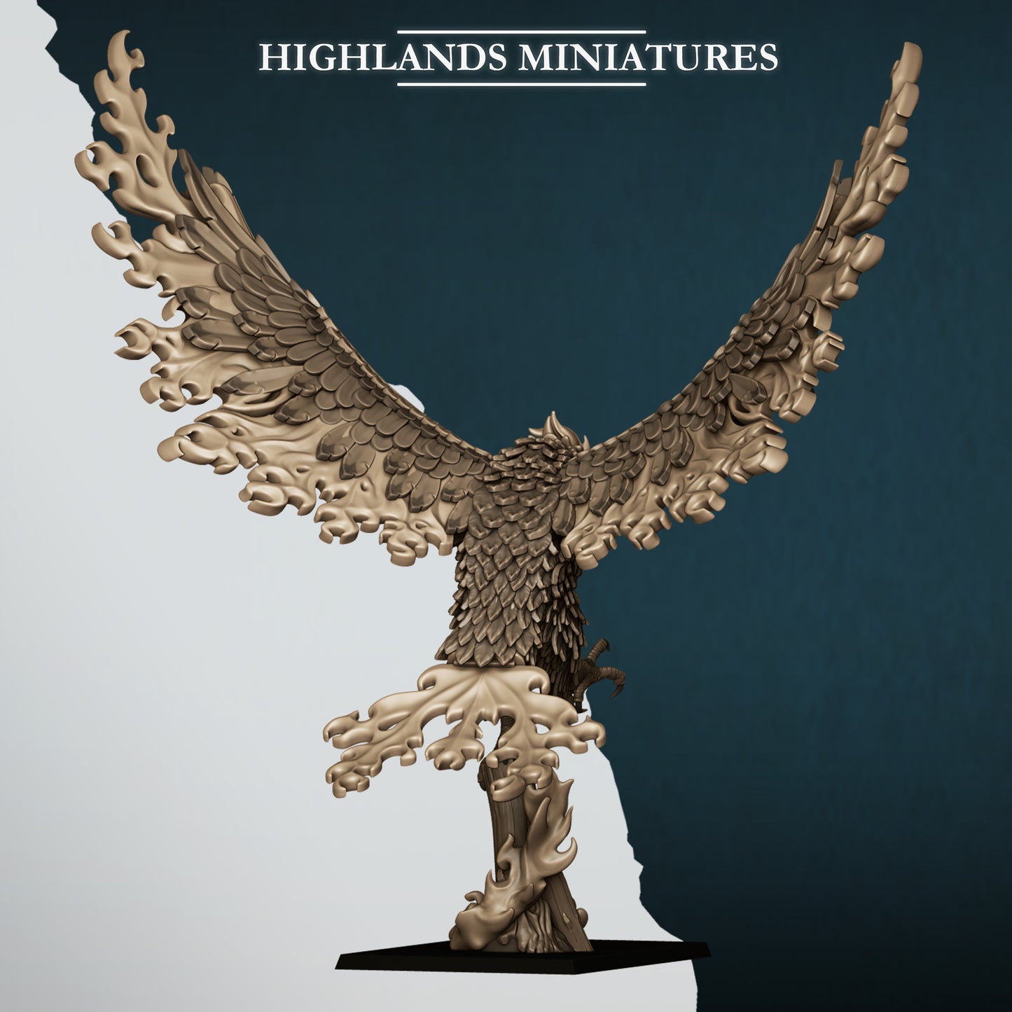 Miniatura Fénix de Fuego Altos Elfos resina 28mm sin pintar - Drakholm