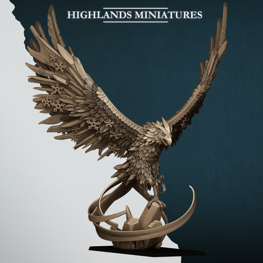 Miniatura Fénix de Hielo Altos Elfos resina 28mm sin pintar - Drakholm