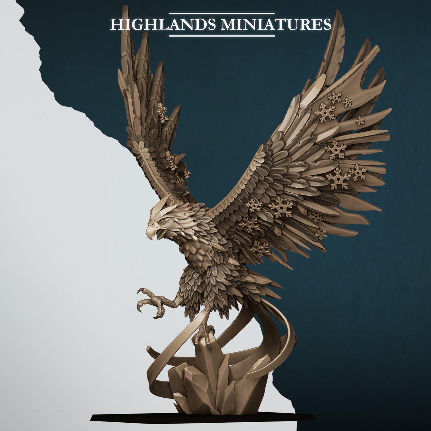 Miniatura Fénix de Hielo Altos Elfos resina 28mm sin pintar - Drakholm