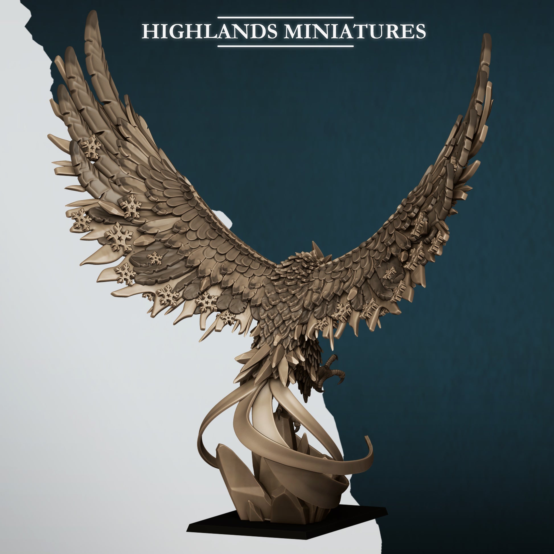 Miniatura Fénix de Hielo Altos Elfos resina 28mm sin pintar - Drakholm