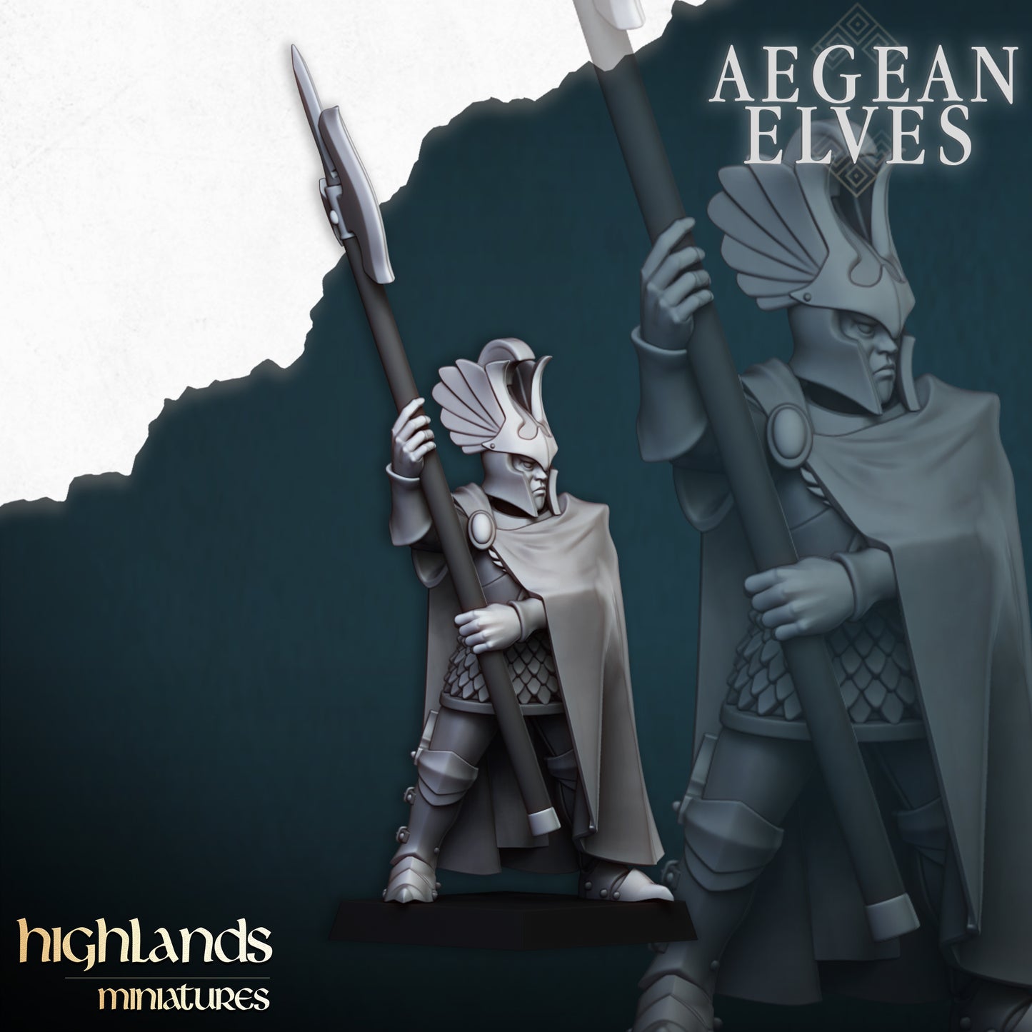 Miniatura Guardia Micénica Altos Elfos resina 28mm sin pintar - Drakholm