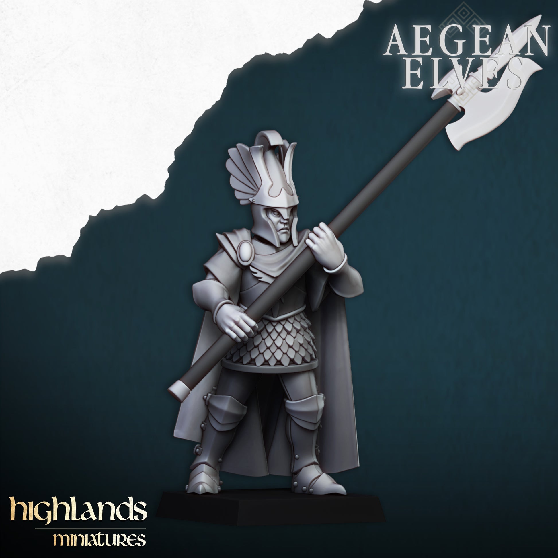 Miniatura Guardia Micénica Altos Elfos resina 28mm sin pintar - Drakholm