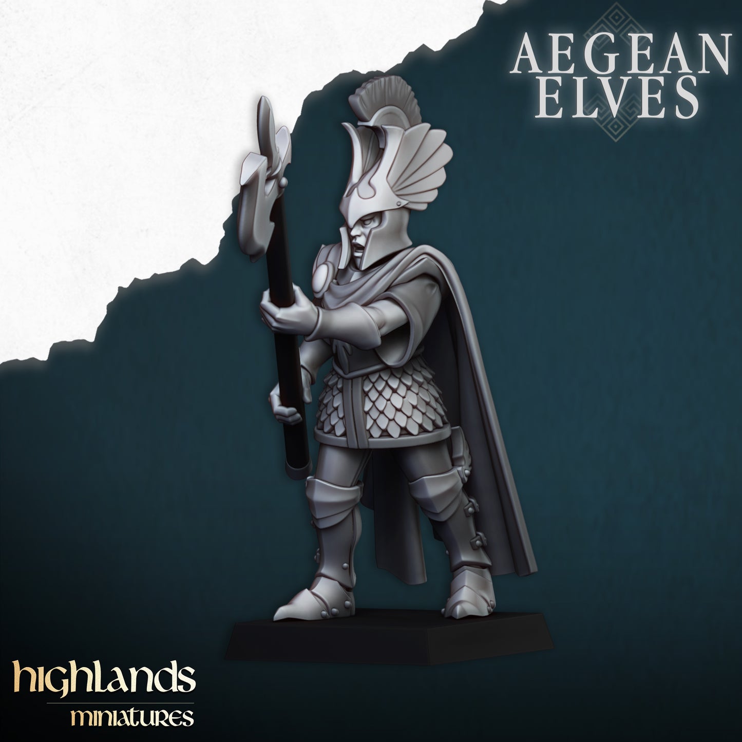 Miniatura Guardia Micénica Altos Elfos resina 28mm sin pintar - Drakholm