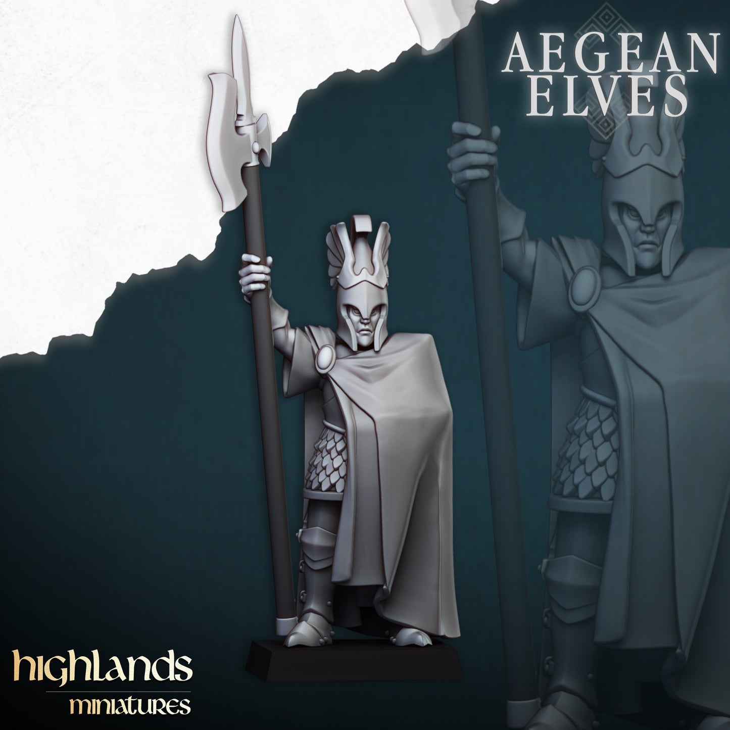 Miniatura Guardia Micénica Altos Elfos resina 28mm sin pintar - Drakholm