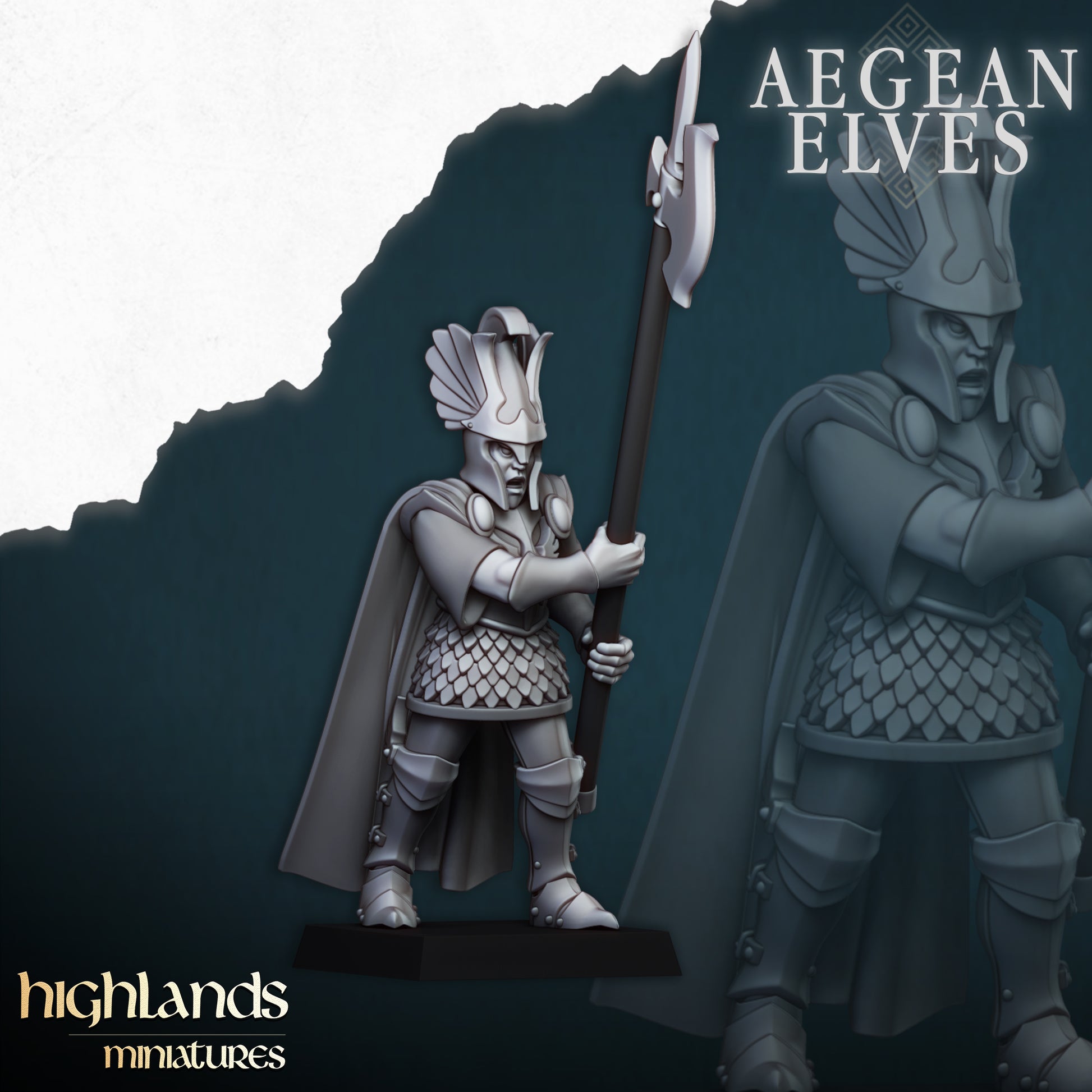 Miniatura Guardia Micénica Altos Elfos resina 28mm sin pintar - Drakholm