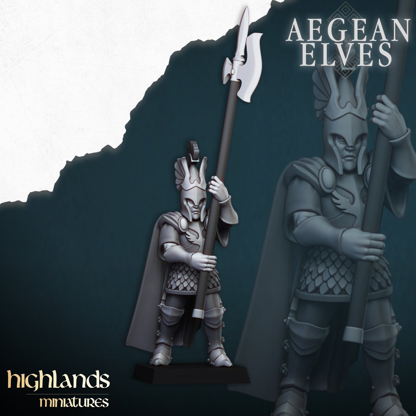 Miniatura Guardia Micénica Altos Elfos resina 28mm sin pintar - Drakholm