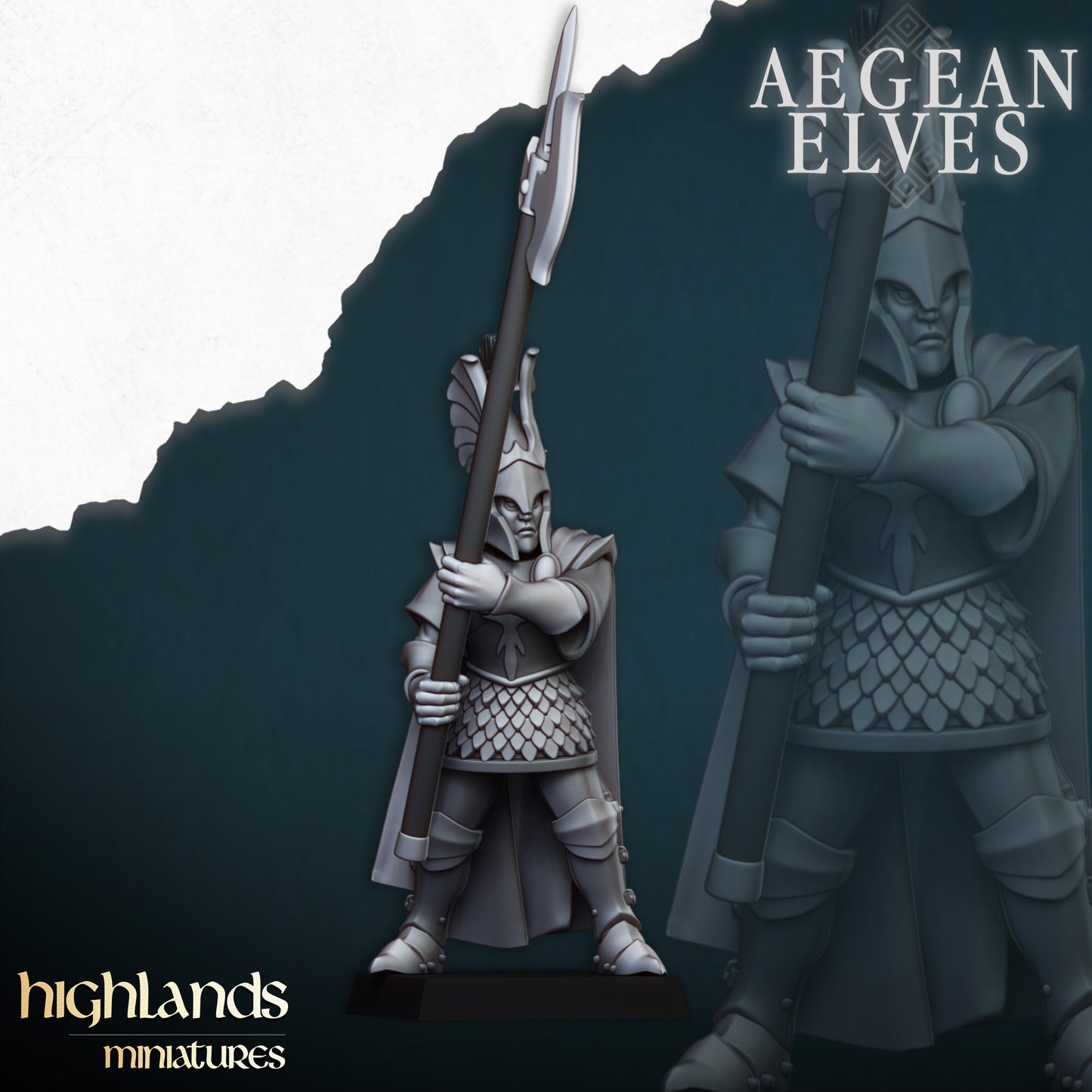 Miniatura Guardia Micénica Altos Elfos resina 28mm sin pintar - Drakholm
