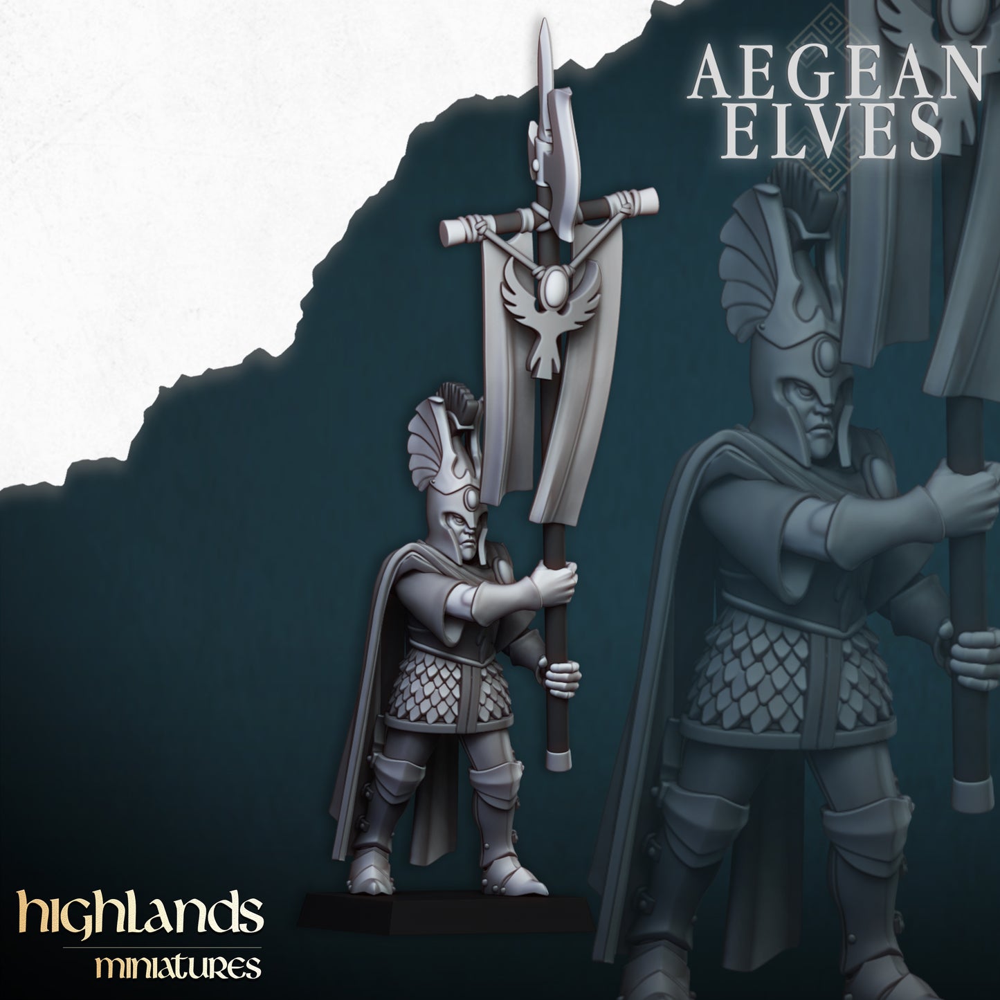 Miniatura Guardia Micénica Altos Elfos resina 28mm sin pintar - Drakholm