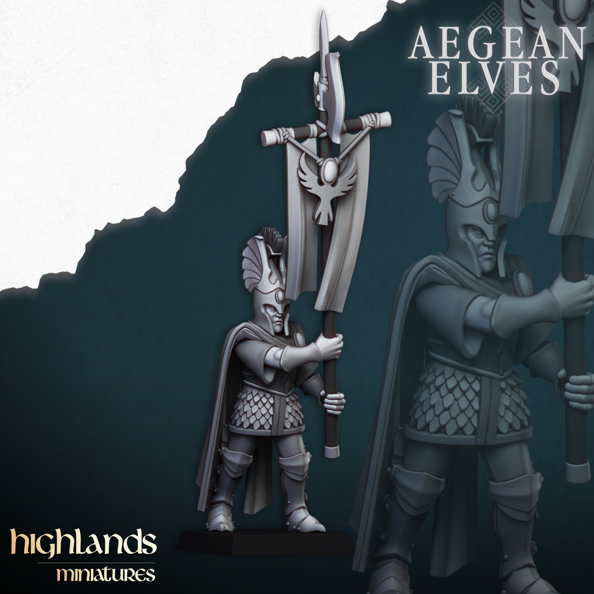 Miniatura Guardia Micénica Altos Elfos resina 28mm sin pintar - Drakholm