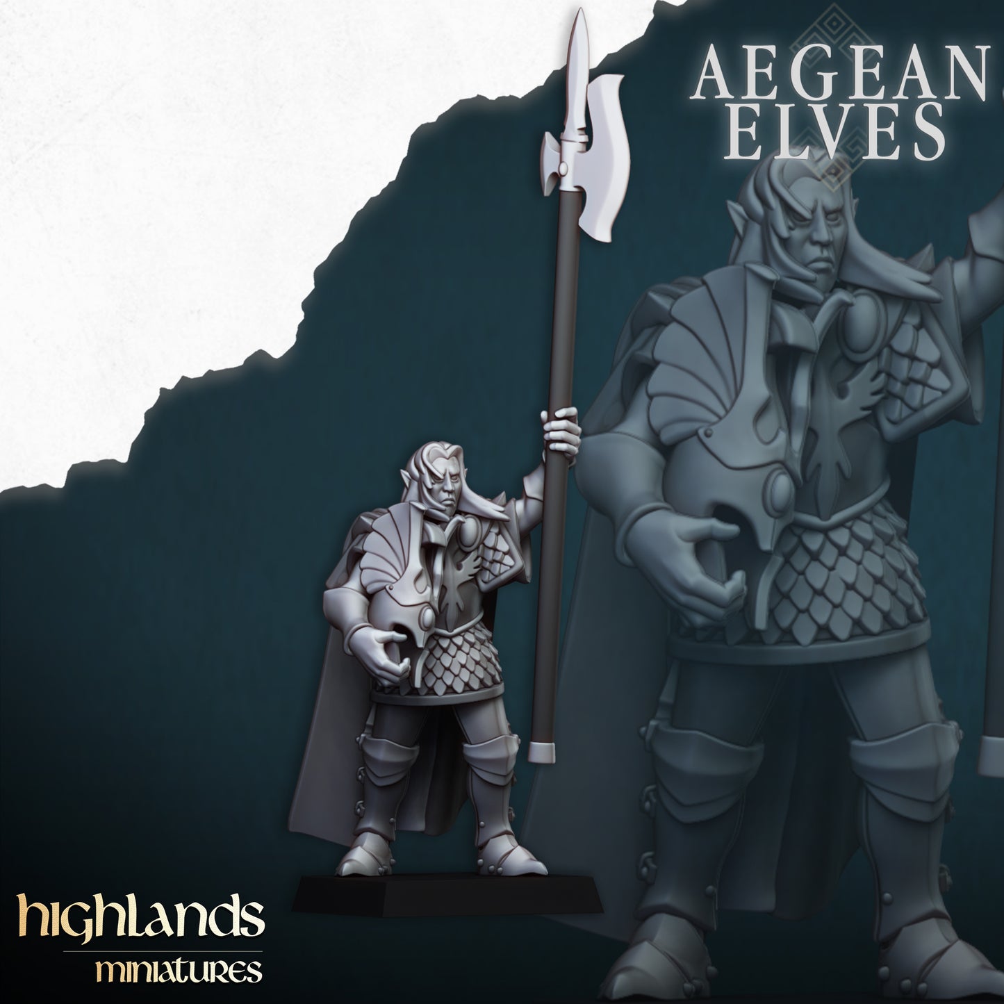 Miniatura Guardia Micénica Altos Elfos resina 28mm sin pintar - Drakholm