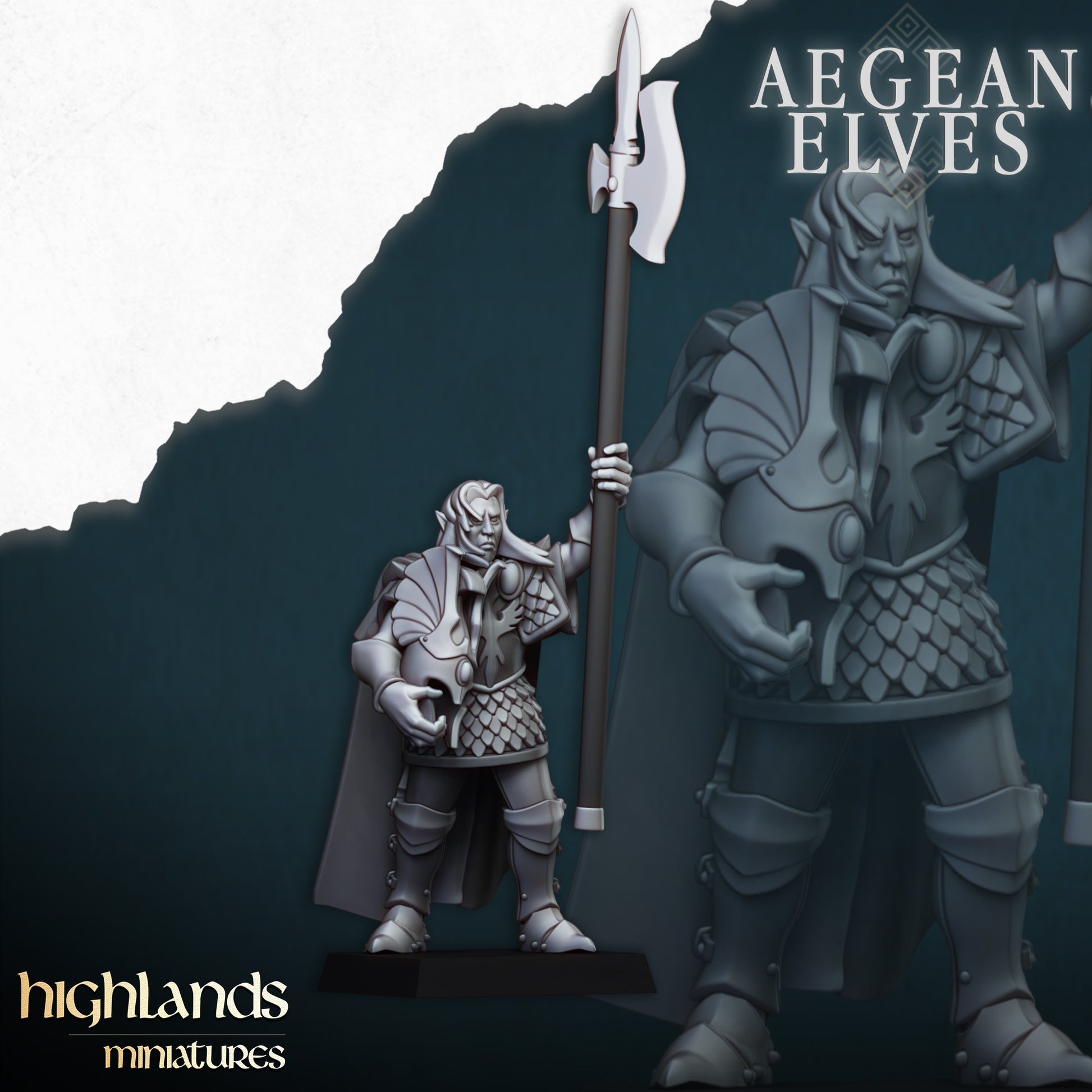Miniatura Guardia Micénica Altos Elfos resina 28mm sin pintar - Drakholm