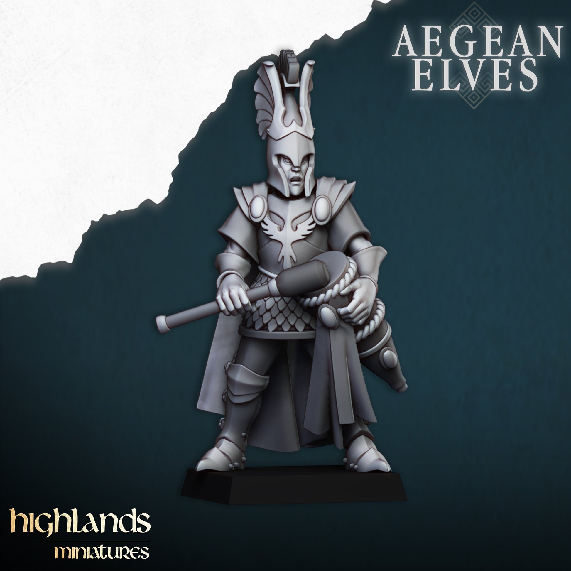 Miniatura Guardia Micénica Altos Elfos resina 28mm sin pintar - Drakholm