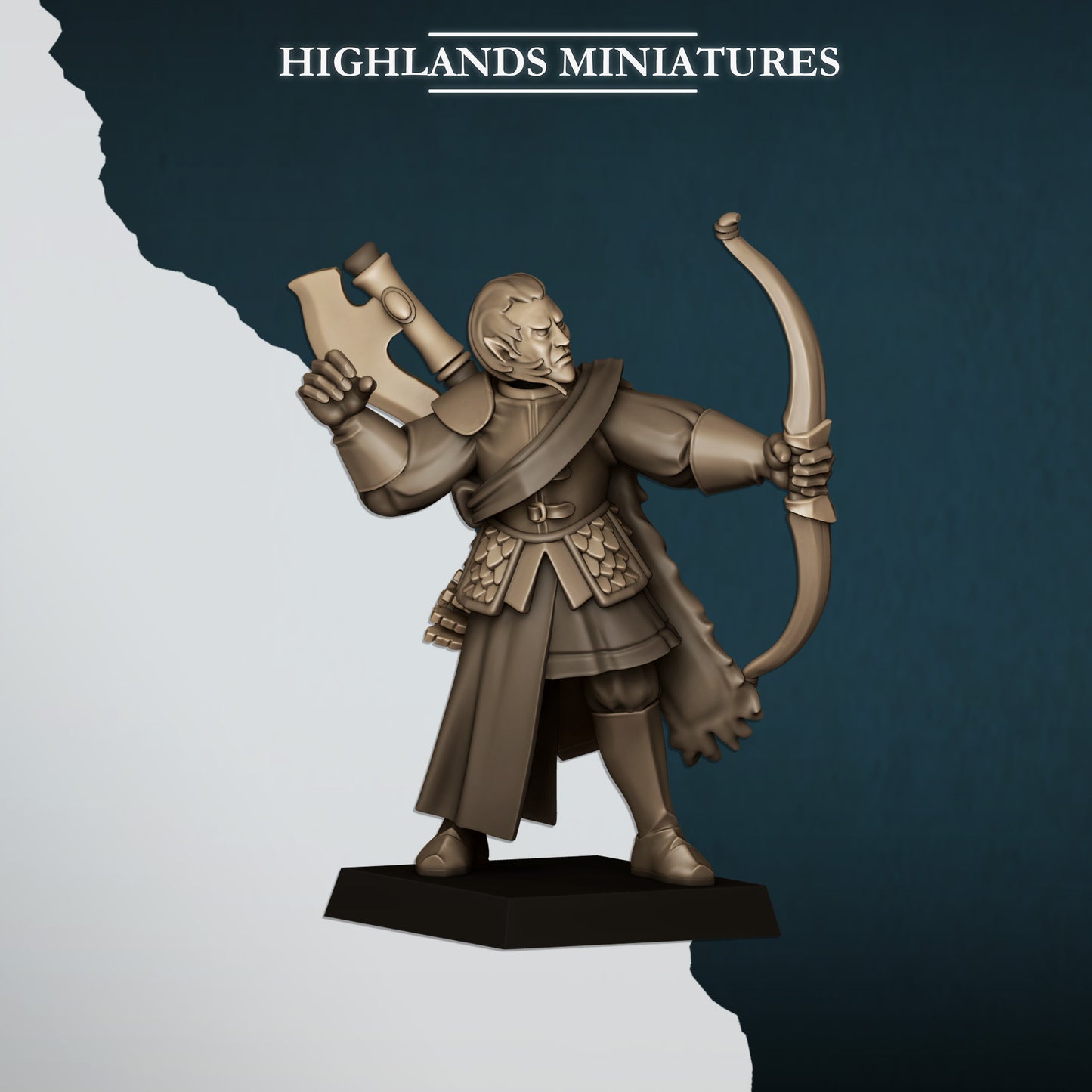Miniatura Leones con Arcos Altos Elfos resina 28mm sin pintar - Drakholm