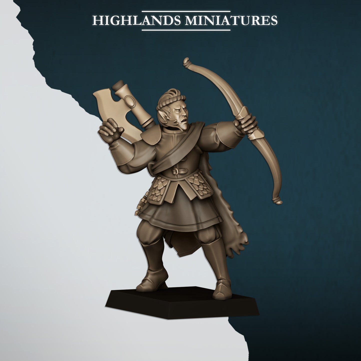 Miniatura Leones con Arcos Altos Elfos resina 28mm sin pintar - Drakholm